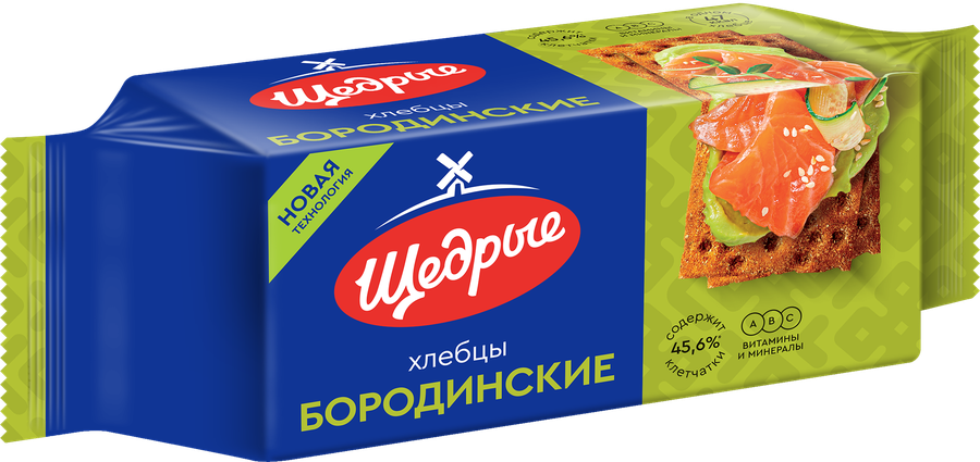 Хлебцы ЩЕДРЫЕ бородинские, 100г, превью