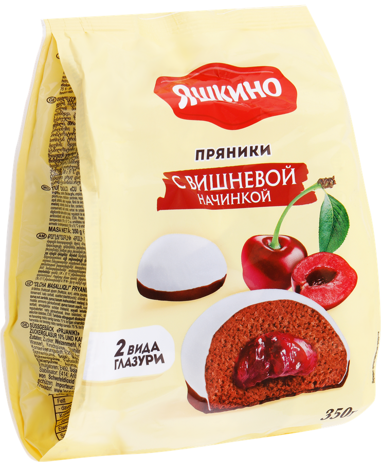Пряники ЯШКИНО с вишневой начинкой, 350г, превью