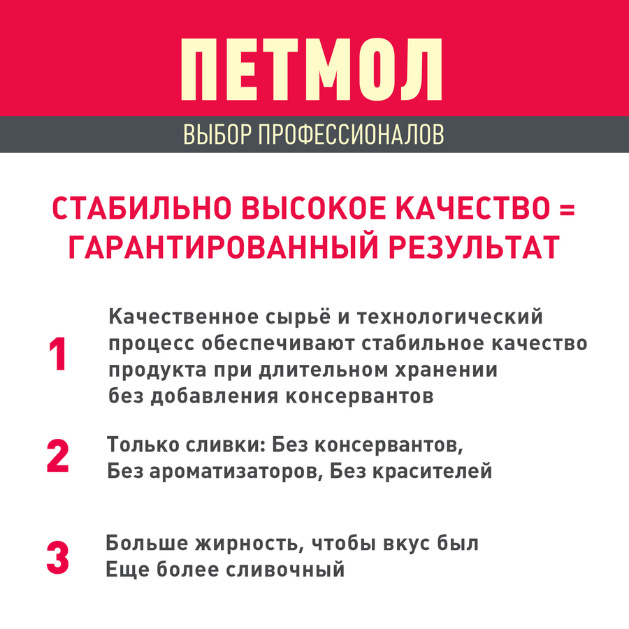 Сливки ультрапастеризованные ПЕТМОЛ Для взбивания 33%, без змж, 500г, превью