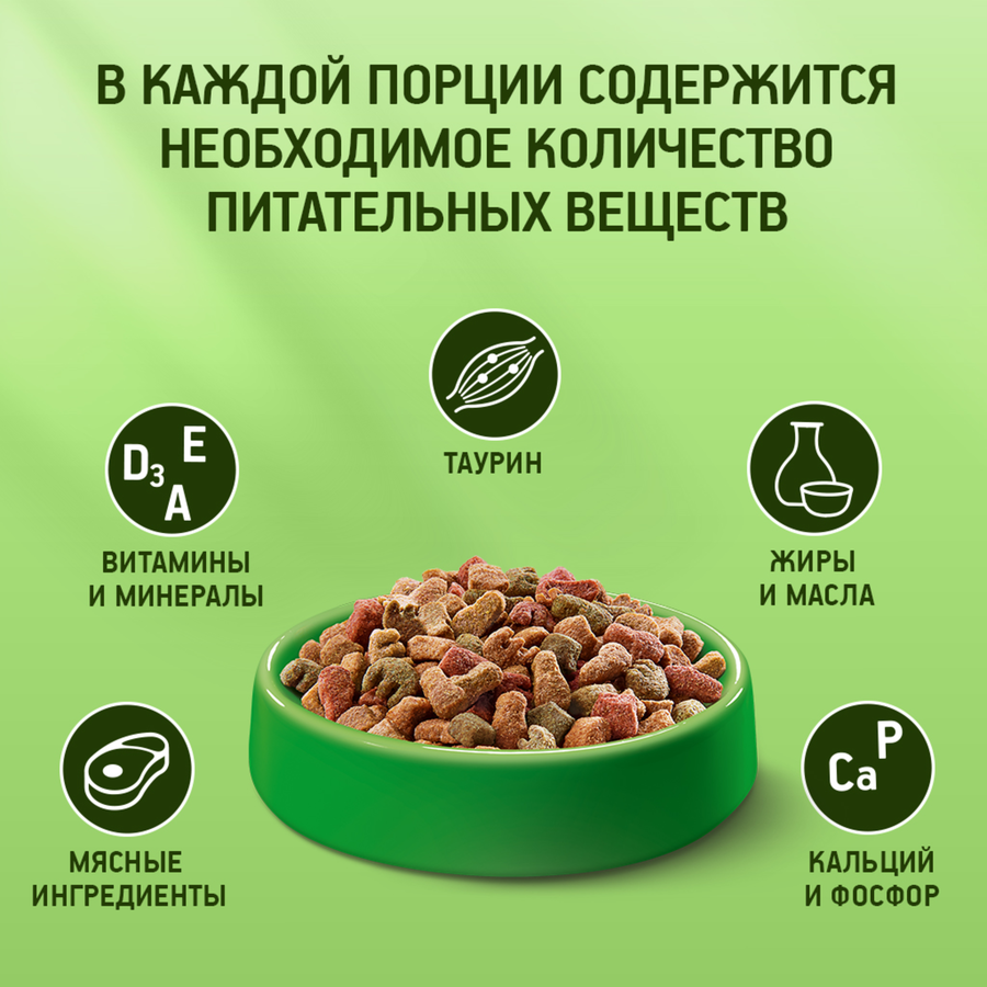 Корм сухой для взрослых кошек KITEKAT Курочка аппетитная, 350г, предпросмотр