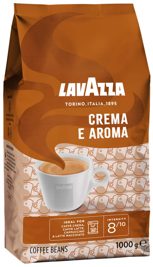 Кофе зерновой LAVAZZA Crema e Aroma натуральный жареный, 1кг, превью