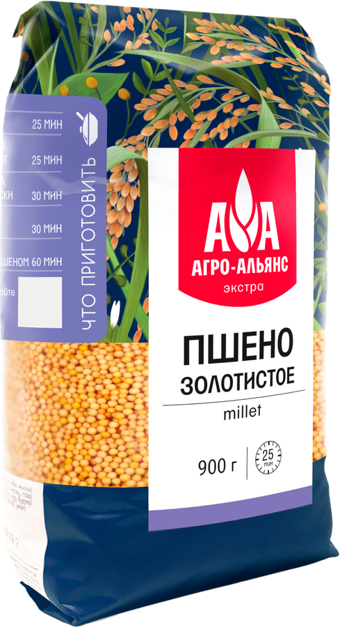Пшено АГРО-АЛЬЯНС Экстра, 900г, превью