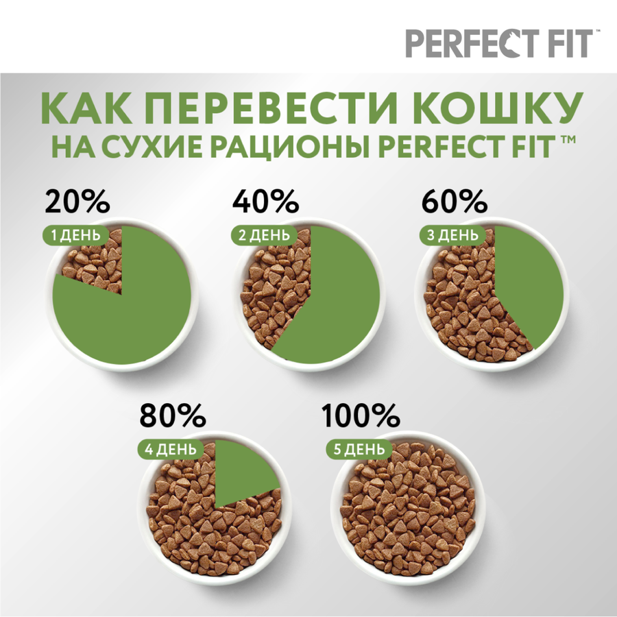 Корм сухой для взрослых кошек PERFECT FIT с курицей, для стерилизованных, старше 7 лет, 650г, предпросмотр