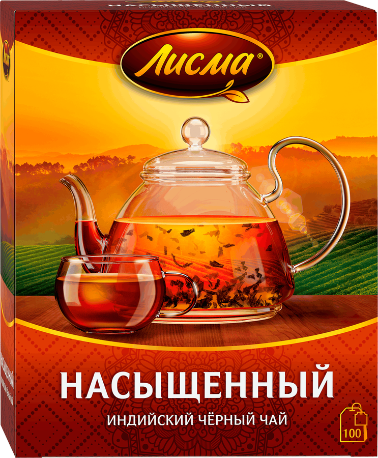 Чай черный ЛИСМА Индийский байховый, 100пак, предпросмотр