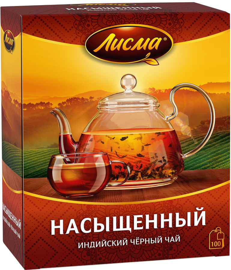 Чай черный ЛИСМА Индийский байховый, 100пак, превью