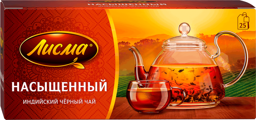 Чай черный ЛИСМА Индийский байховый, 25пак, предпросмотр
