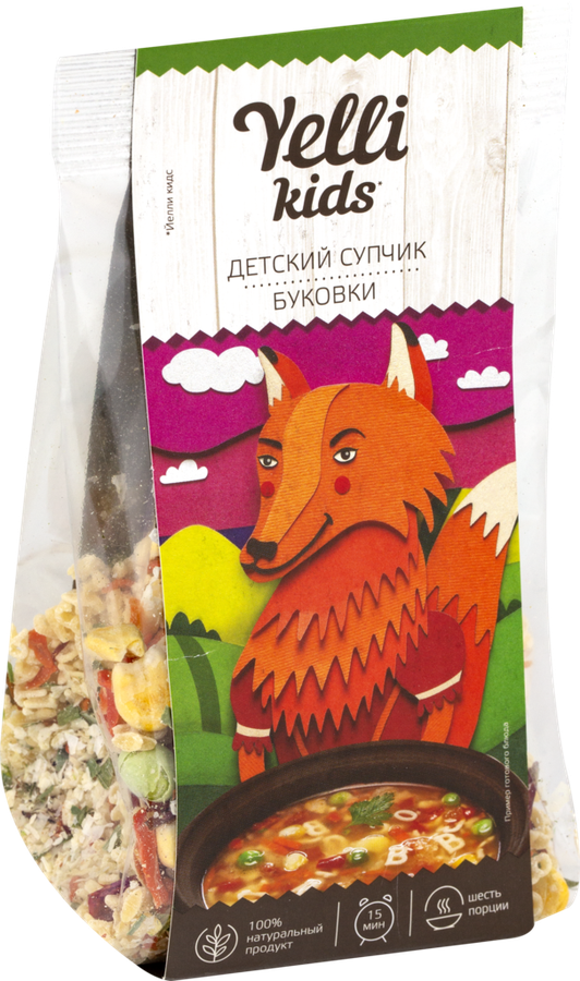 Супчик YELLI Kids Буковки, 80г, превью