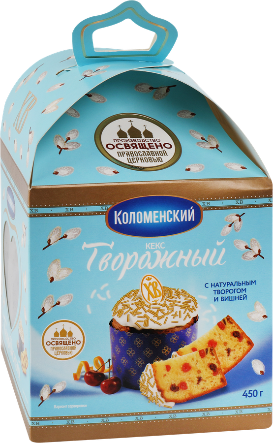 Кекс КОЛОМЕНСКОЕ Праздничный творожный, 450г, превью
