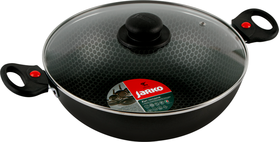 Казан JARKO Forever 28см съемная ручка, со стеклянной крышкой, Арт. PR-
828-21, превью