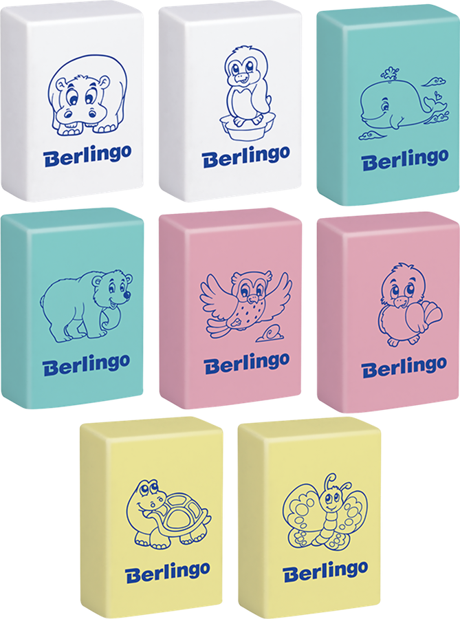 Ластик BERLINGO Animals прямоугольный 2,8х1,8х1см, Арт. Blc_00150, предпросмотр