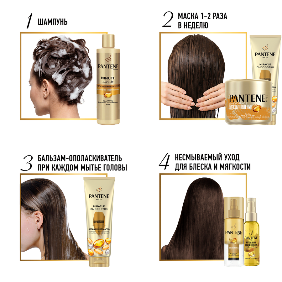 Маска для волос PANTENE Pro-V Интенсивное восстановление, 300мл, предпросмотр
