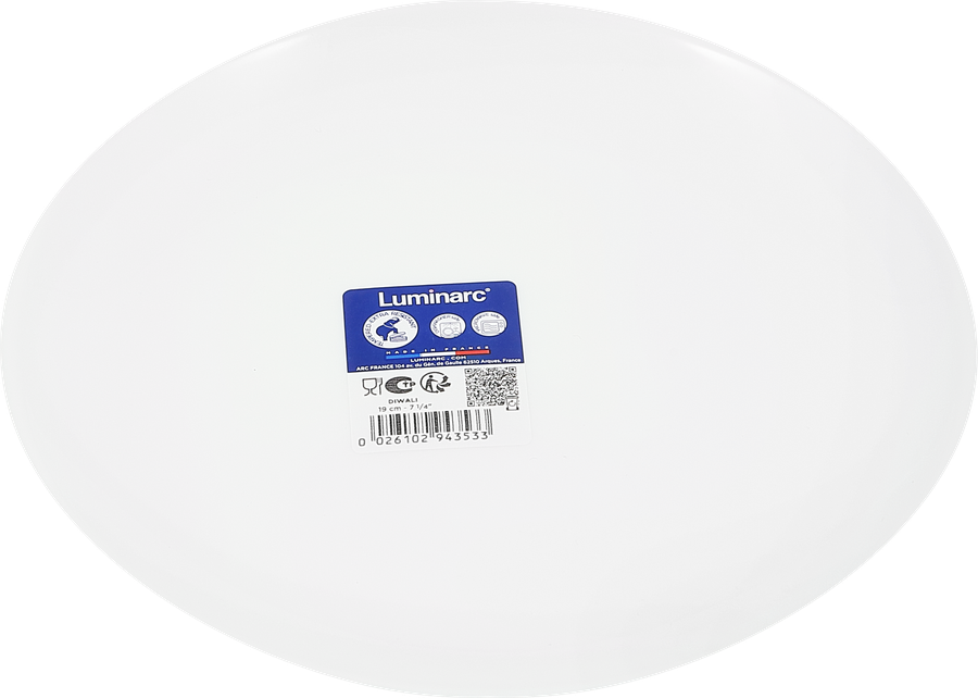 Тарелка десертная LUMINARC Diwali White 19см, стекло, в ассортименте, превью