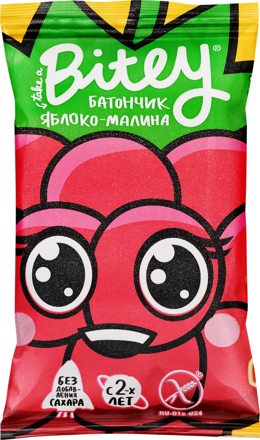 Батончик фруктово-ягодный детский TAKE A BITEY Яблоко, малина, 25г, превью