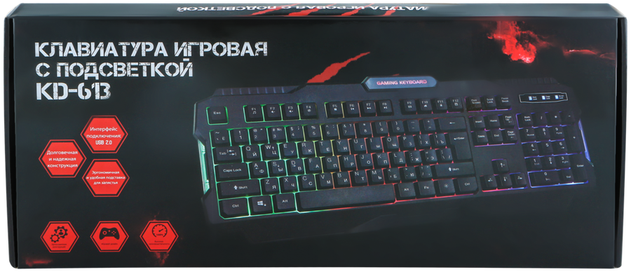 Клавиатура&nbsp;игровая PLAYMAX KD613 с подсветкой, превью