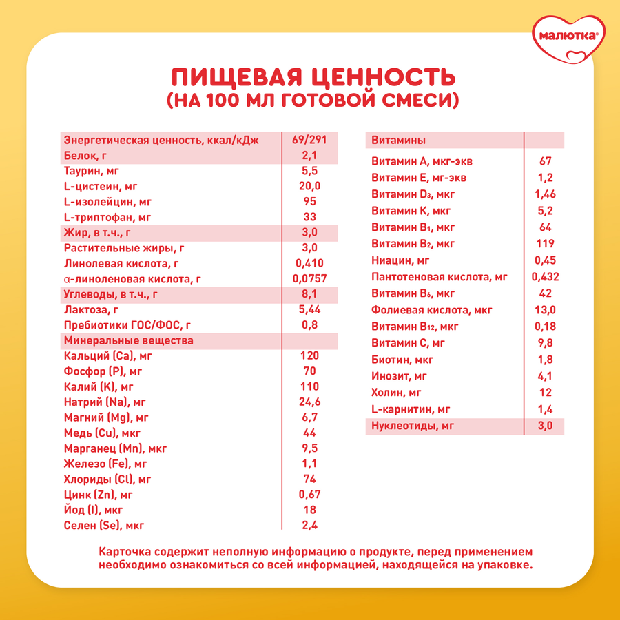 Молочко детское МАЛЮТКА 3, с 12 месяцев, 2х600г, предпросмотр