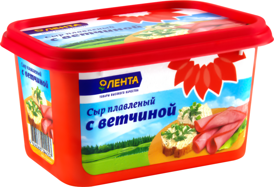 Сыр плавленый ЛЕНТА с ветчиной 50%, без змж, 400г, превью
