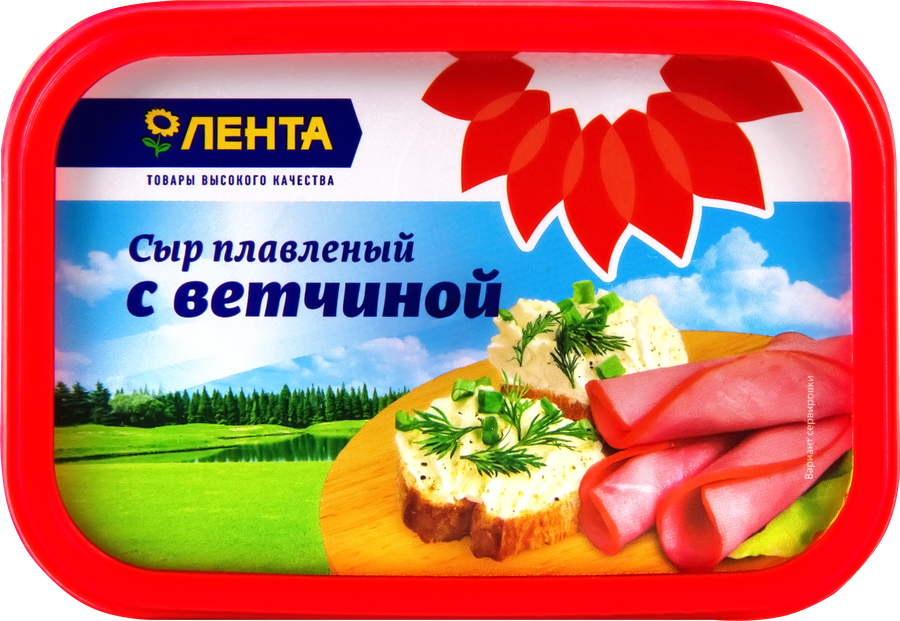 Сыр плавленый ЛЕНТА с ветчиной 50%, без змж, 400г, предпросмотр
