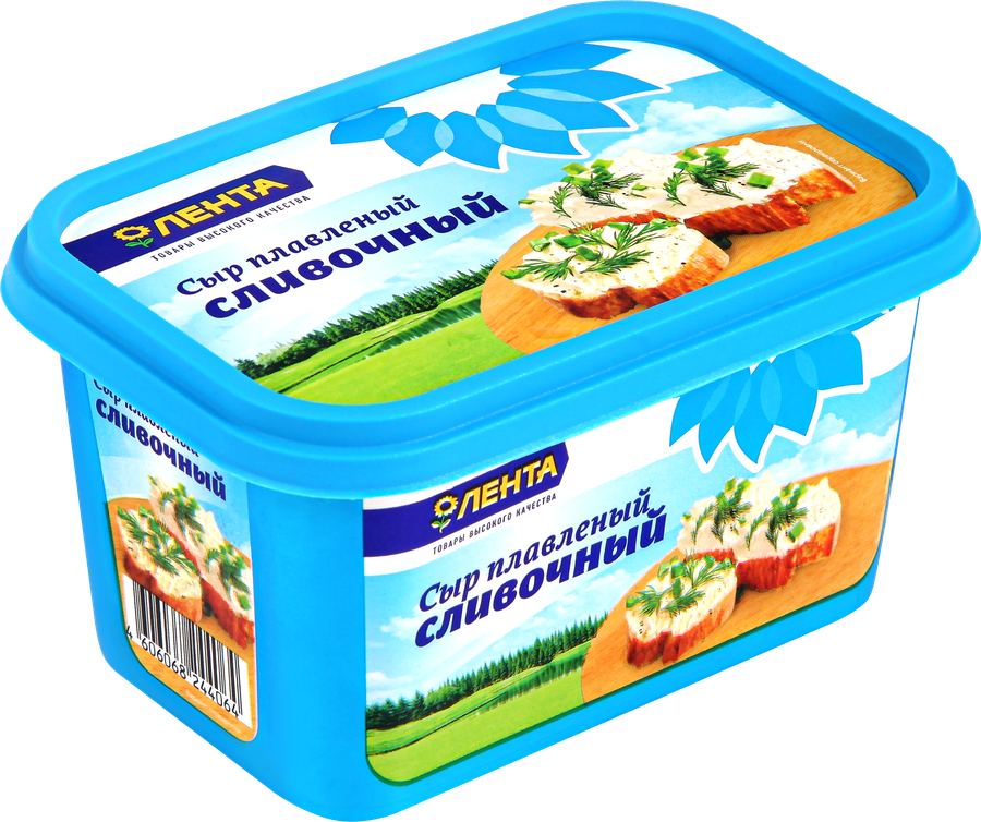 Сыр плавленый ЛЕНТА Сливочный 50%, без змж, 400г, предпросмотр