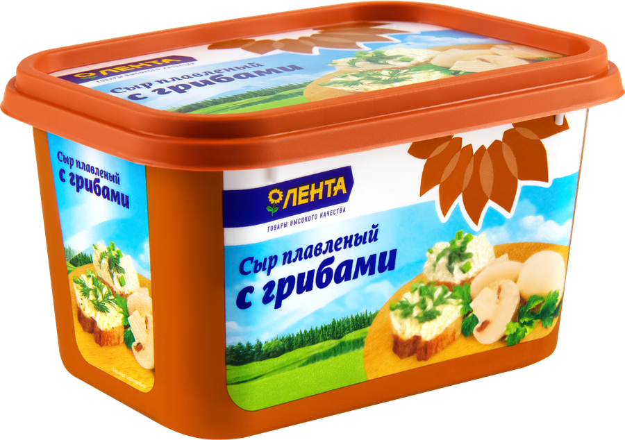 Сыр плавленый ЛЕНТА с грибами 50%, без змж, 400г, предпросмотр