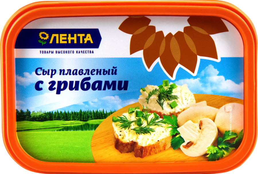 Сыр плавленый ЛЕНТА с грибами 50%, без змж, 400г, предпросмотр