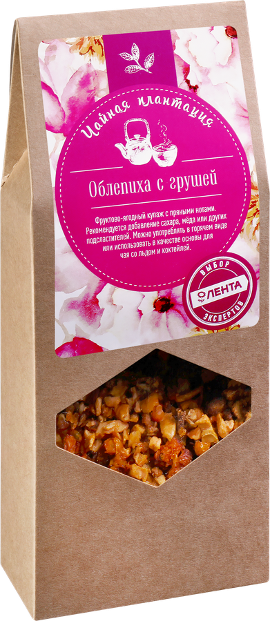 Чай фруктово-ягодный ЧАЙНАЯ ПЛАНТАЦИЯ Облепиха с грушей, листовой, 80г, предпросмотр