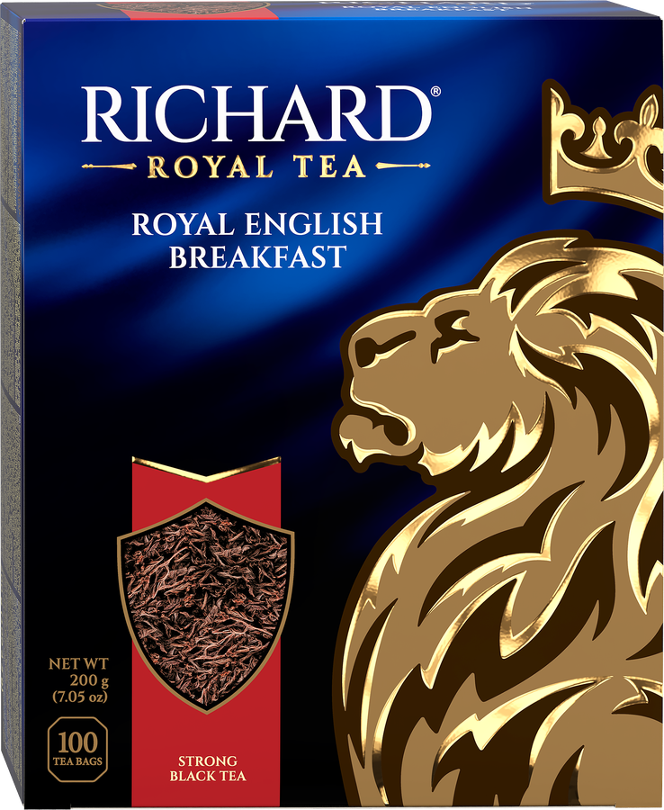 Чай черный RICHARD Royal English Breakfast байховый, 100пак, предпросмотр