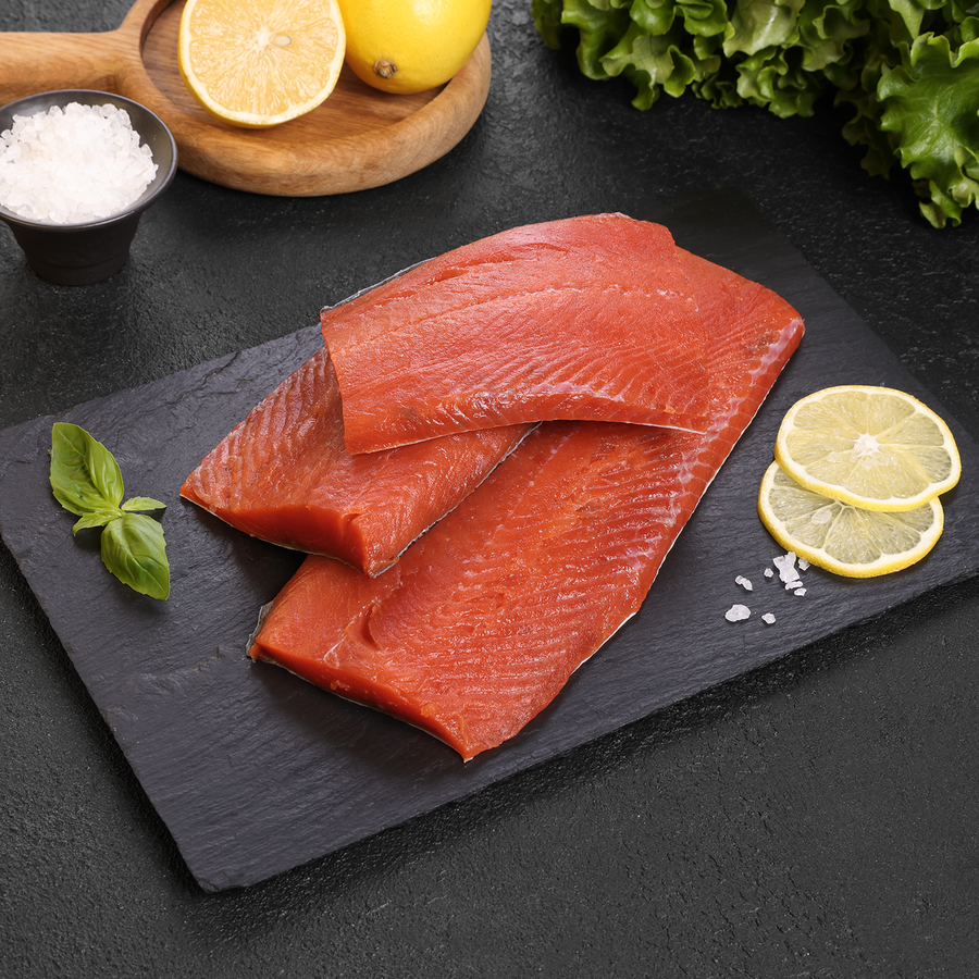 Нерка слабосоленая ЛЕНТА FRESH филе на коже, весовая, превью
