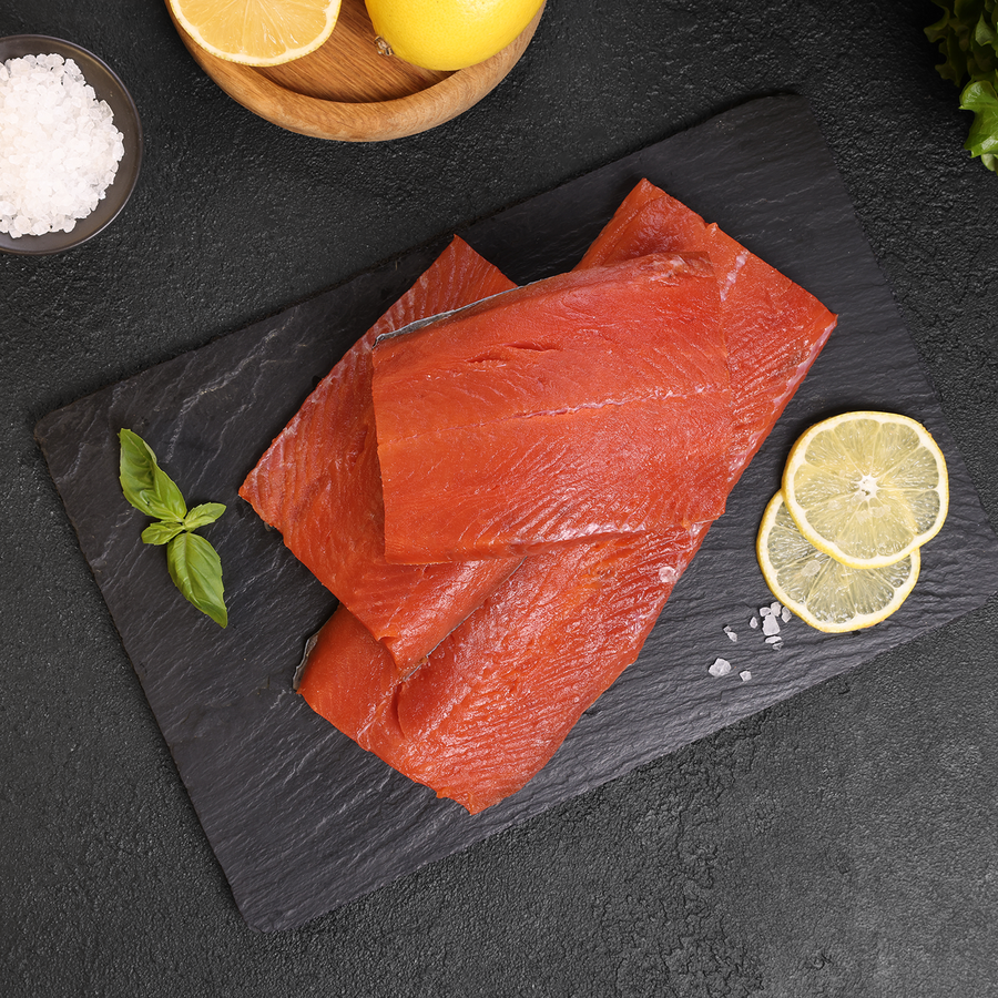 Нерка слабосоленая ЛЕНТА FRESH филе на коже, весовая, превью