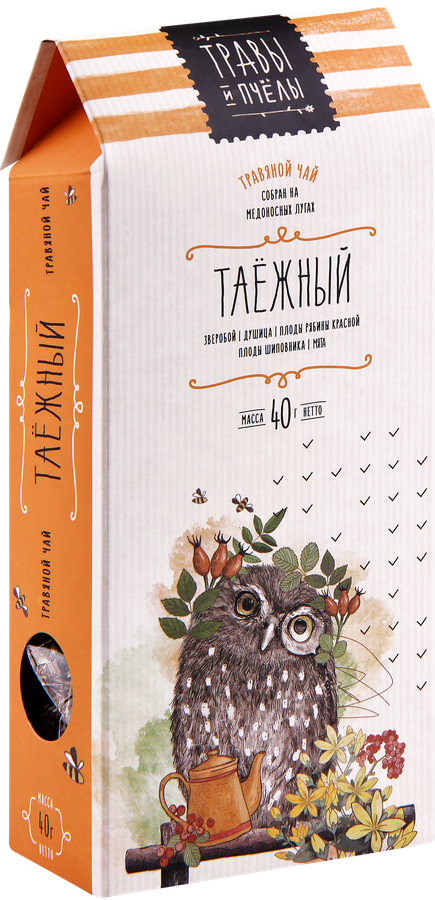 Чай травяной ТРАВЫ И ПЧЕЛЫ Таежный листовой, 40г, превью