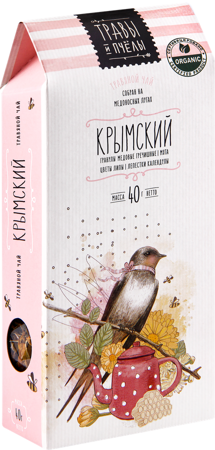 Чай травяной ТРАВЫ И ПЧЕЛЫ Крымский листовой, 40г, предпросмотр