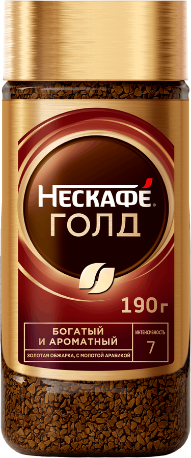 Кофе растворимый НЕСКАФЕ Голд, 190г, превью