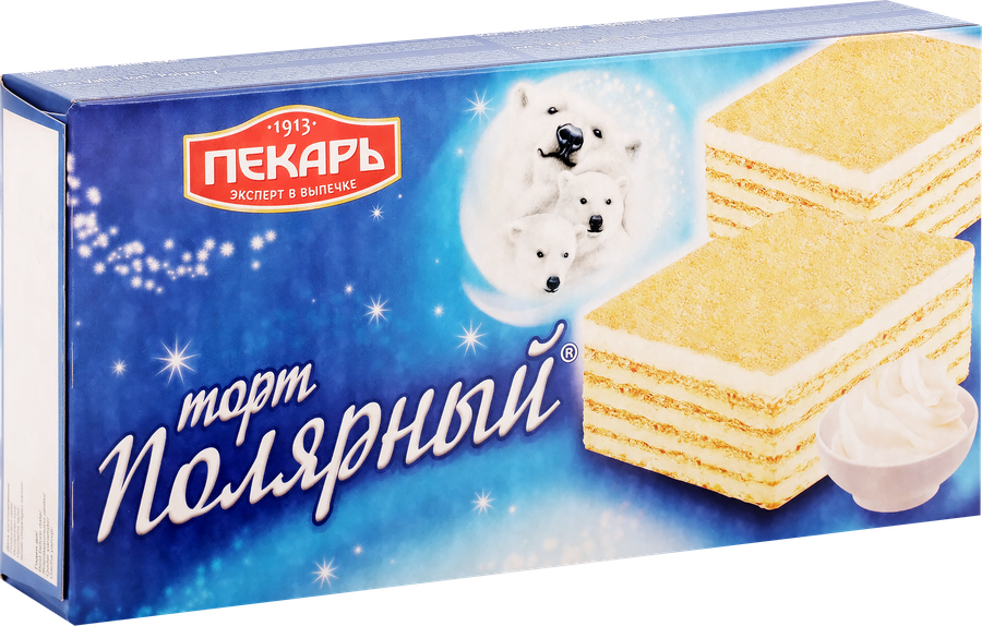 Торт вафельный ПЕКАРЬ Полярный, 213г, предпросмотр