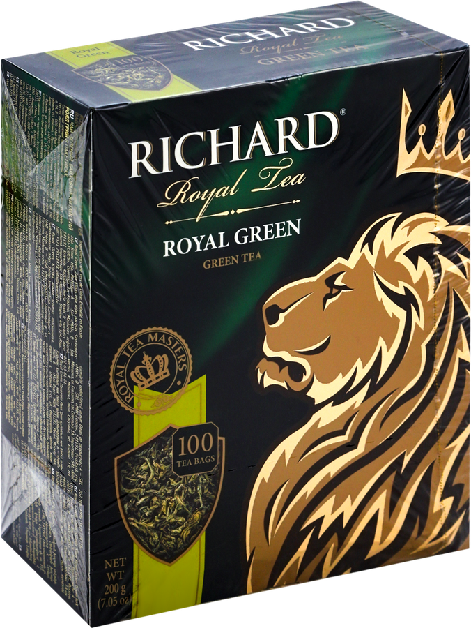 Чай зеленый RICHARD Royal Green Китайский байховый, 100пак, предпросмотр