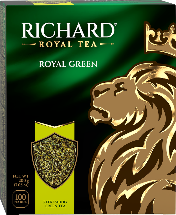 Чай зеленый RICHARD Royal Green Китайский байховый, 100пак, превью