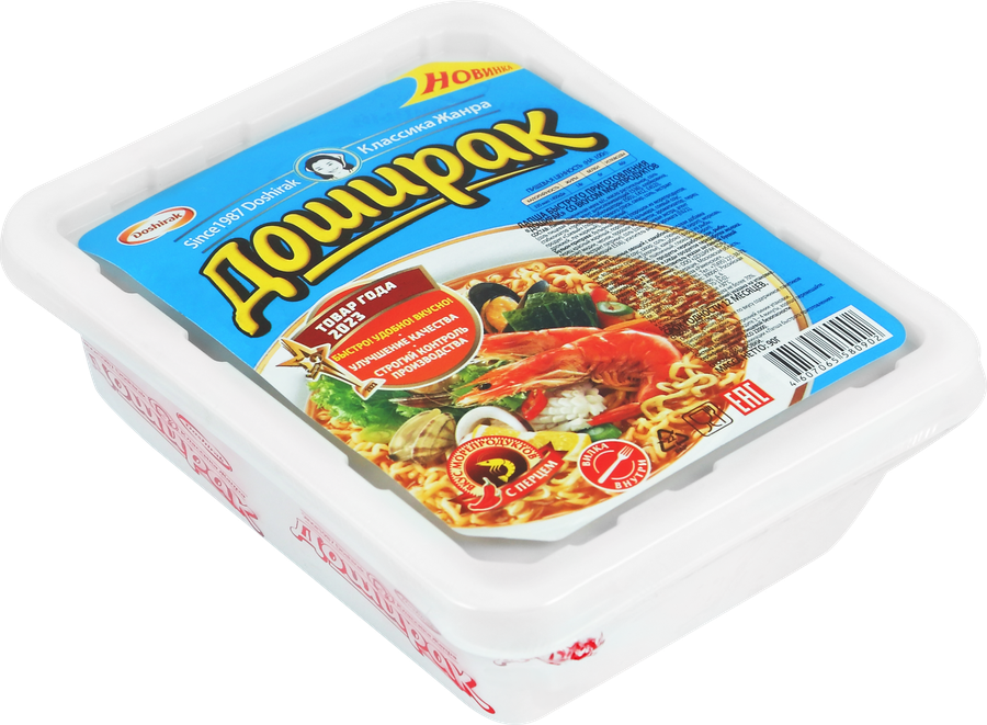 Лапша ДОШИРАК со вкусом морепродуктов, 90г, превью