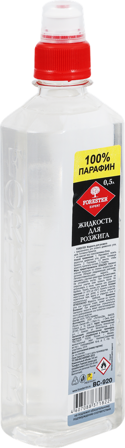 Жидкость для розжига FORESTER 100% парафин Арт. BC-920, 500мл, предпросмотр