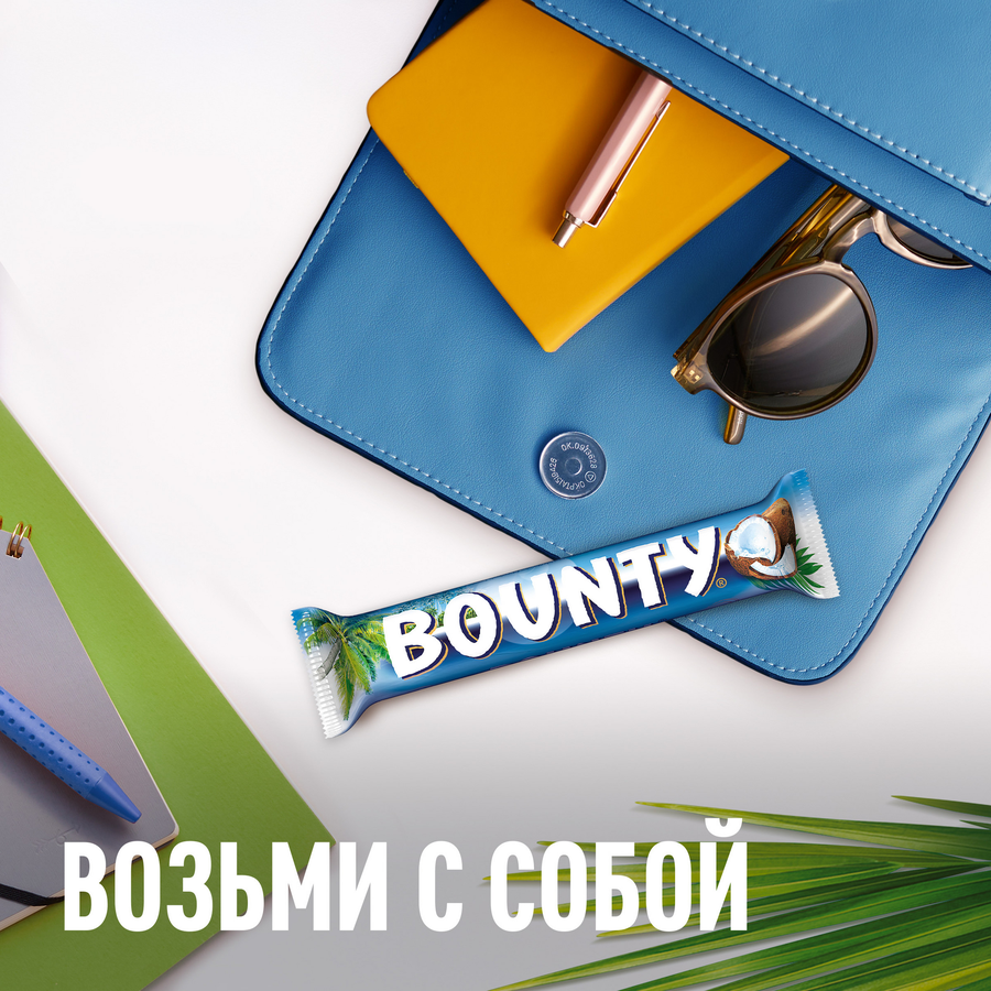 Батончик шоколадный BOUNTY Молочный, 55г, превью