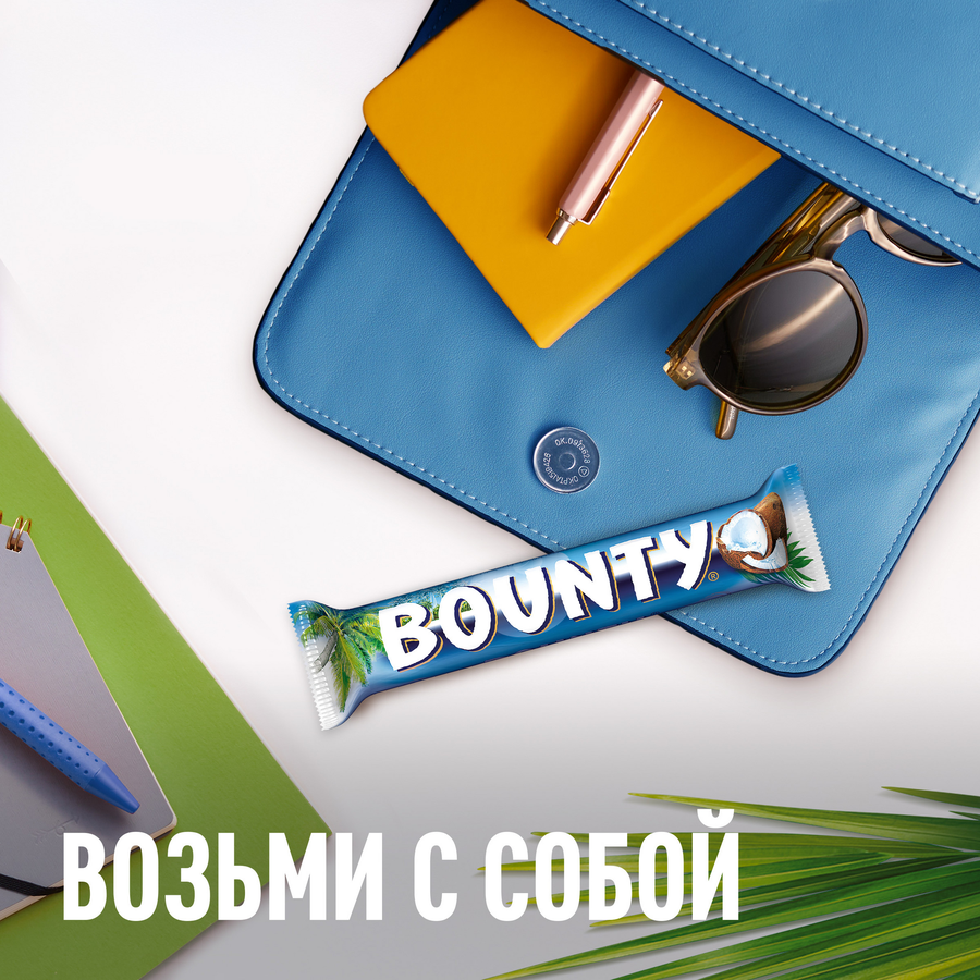 Батончик шоколадный BOUNTY Молочный, 55г, превью