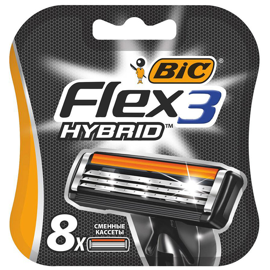 Кассеты для бритья BIC Flex 3 Hybrid, 8шт, предпросмотр