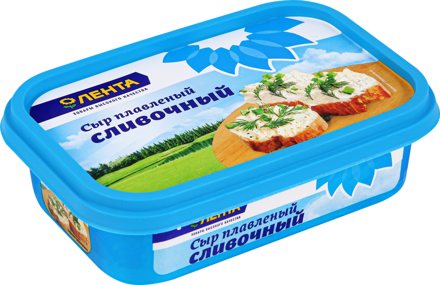 Сыр плавленый ЛЕНТА Сливочный 50%, без змж, 200г, предпросмотр
