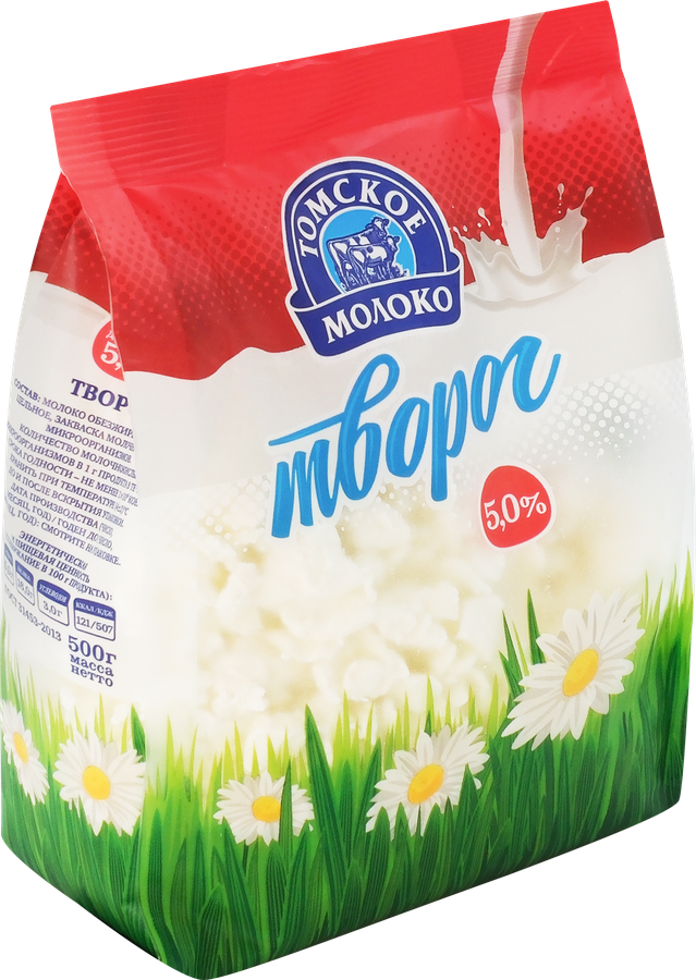 Творог ТОМСКОЕ МОЛОКО 5%, без змж, 500г, превью