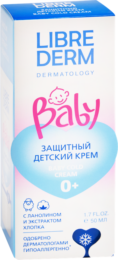 Крем детский LIBREDERM Baby защитный с ланолином и экстрактом хлопка 0+, 50мл, предпросмотр