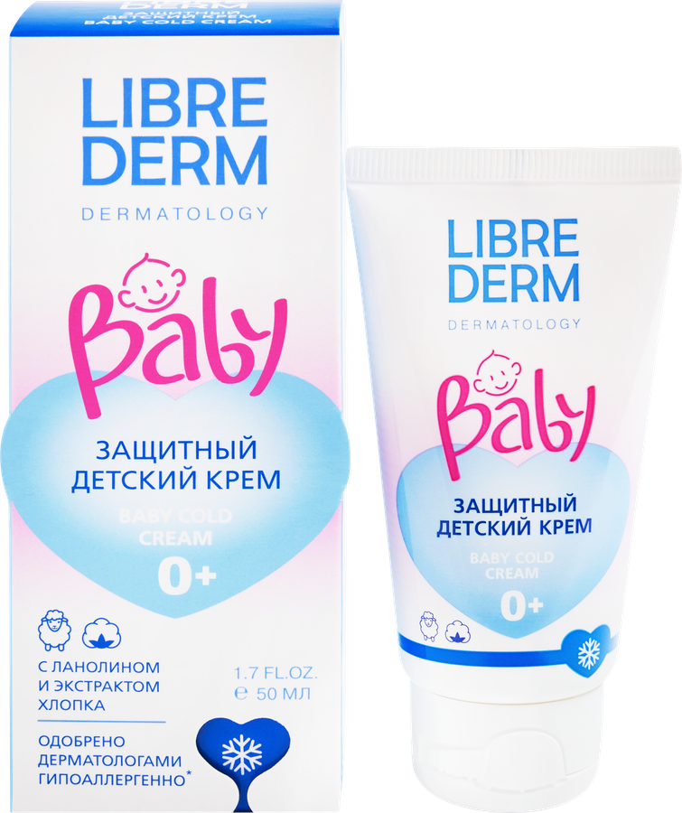 Крем детский LIBREDERM Baby защитный с ланолином и экстрактом хлопка 0+, 50мл, предпросмотр