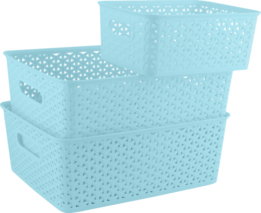 Корзина для хранения HOMECLUB Blue&Grey 23,5x17x10см, в ассортименте Арт. LEN-150840-BG, превью
