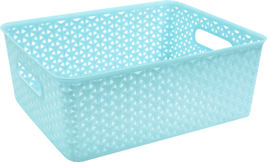 Корзина для хранения HOMECLUB Blue&Grey 26,5x32,5x13см, в ассортименте Арт. LEN-150841-BG, предпросмотр