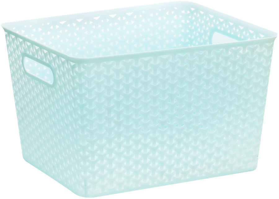 Корзина для хранения HOMECLUB Blue&Grey 26,5x32,5x20,5см, в ассортименте Арт. LEN-150842-BG, предпросмотр