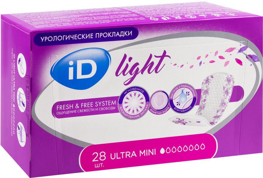 Прокладки урологические ID Light размер Ultra Mini, 28шт, предпросмотр