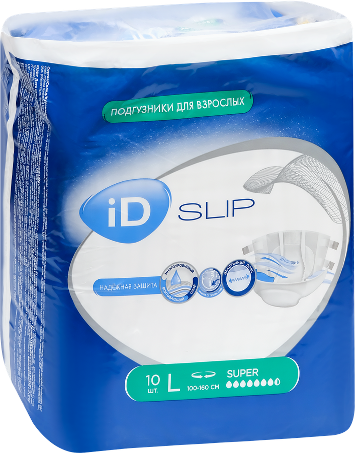 Подгузники для взрослых ID Slip L, 10шт, превью