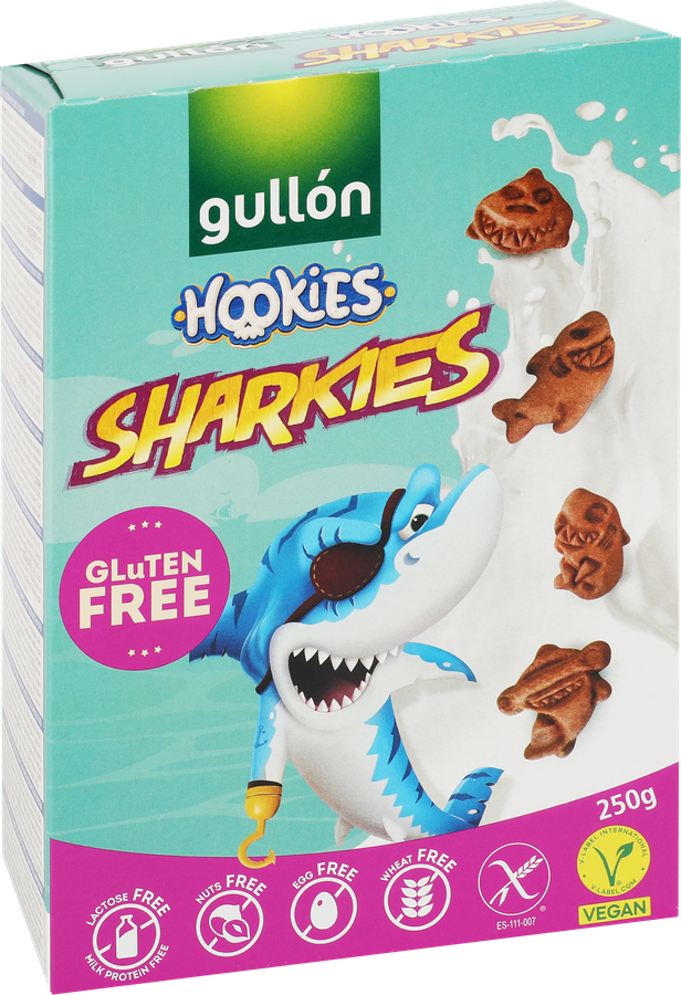 Готовый завтрак безглютеновый GULLON Sharkies, 250г, превью