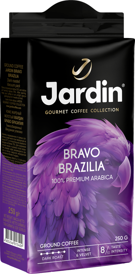 Кофе молотый JARDIN Bravo Brazilia жареный, 250г, превью